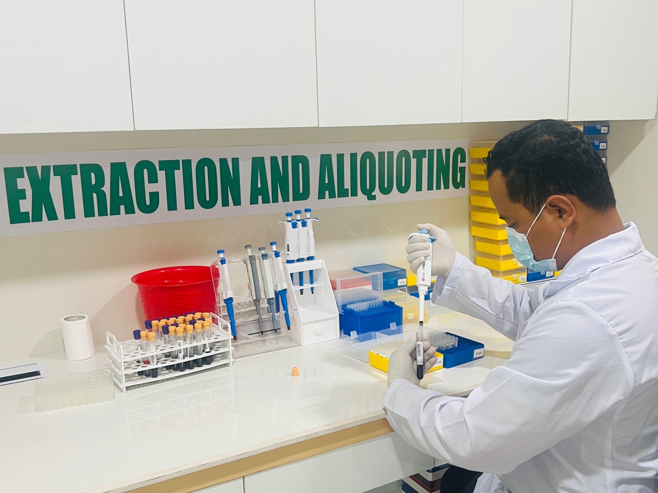 Extraction and Aliquoting at ISERN Lab